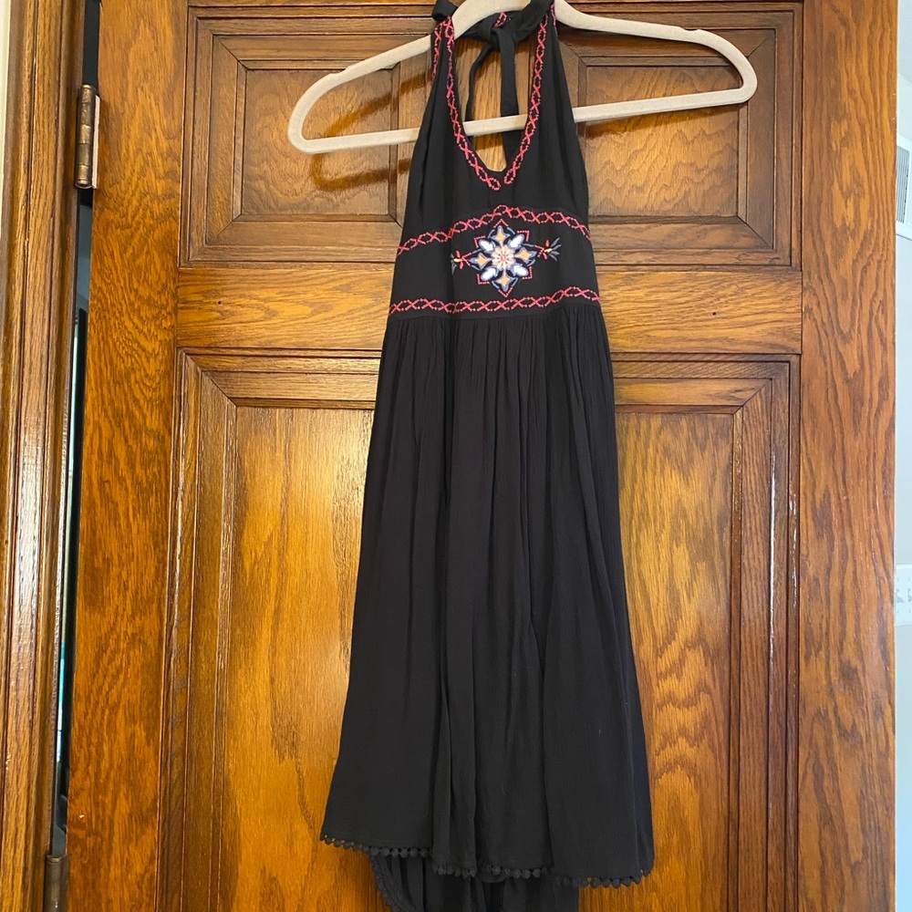Hollister embroidered halter sundress
